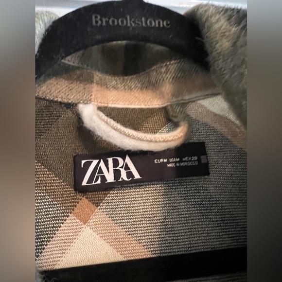 Zara Plaid Oversized Flannel Shacket - Picture 3 of 5